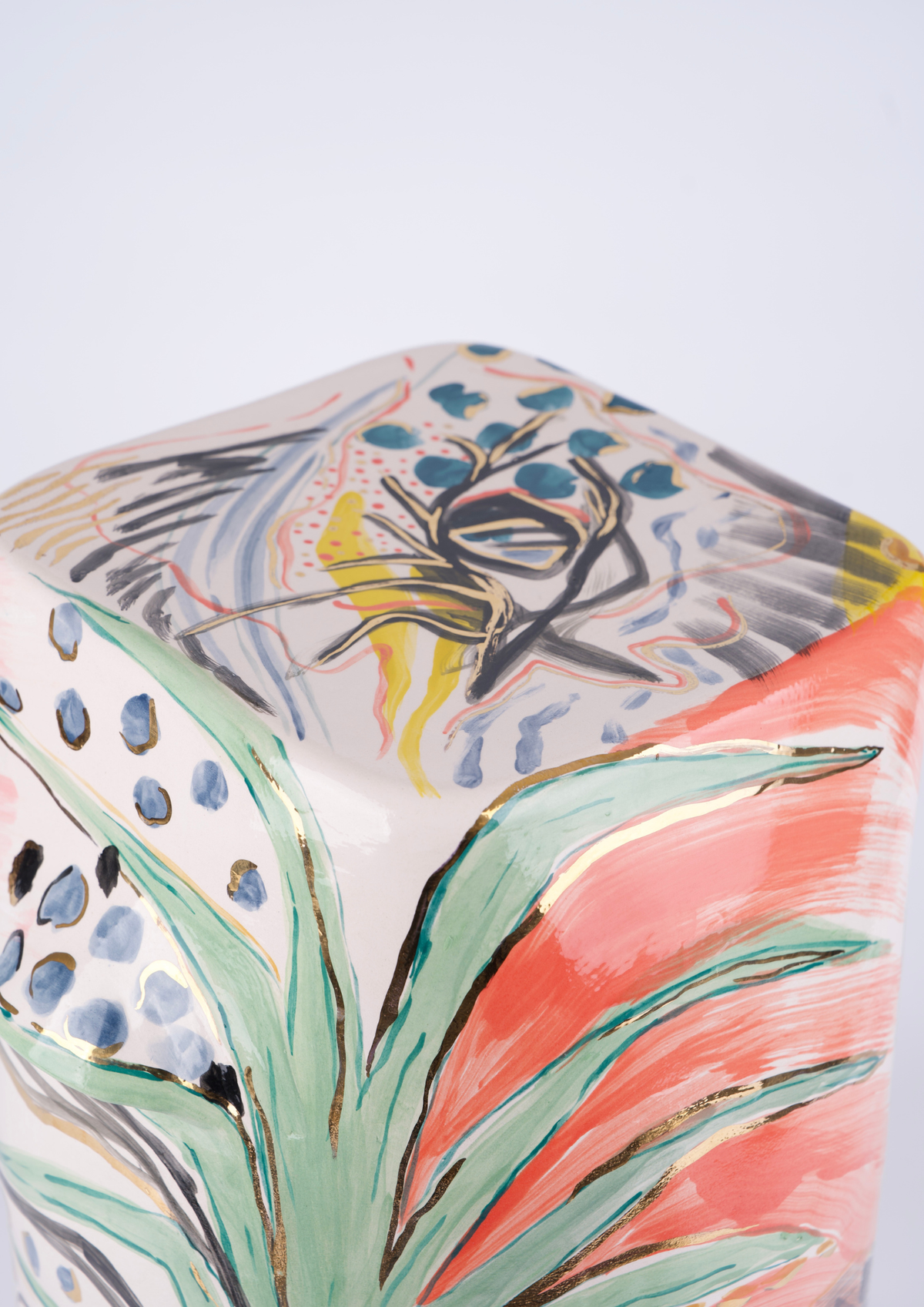 Gaia seramik stool üst görünüm